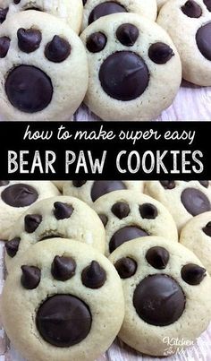 how to make super easy bear paw cookies that are perfect for the kids and adults alike