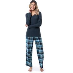 Fruit of the Loom Beyond Soft Pajama Set provides you with comfort in a pullover V-neck long sleeve shirt paired warm flannel pull-on sleep pants. A fun holiday print option for your movie nights, family special occassions, and so much more! Purchase today for yourself or to gift to someone special in your life. Availble in regular and extended sizes. Comfortable Long Sleeve Top For Pajama Party, Fall V-neck Sleepwear For Lounging, Plaid Long Sleeve Pajama Set For Party, Plaid Long Sleeve Sets For Fall, Plaid Long Sleeve Sleepwear For Fall, Plaid Long Sleeve Winter Sets, Winter Plaid Long Sleeve Sets, Plaid Long Sleeve Sleepwear For Loungewear, Flannel Pajama Sets Women Animals