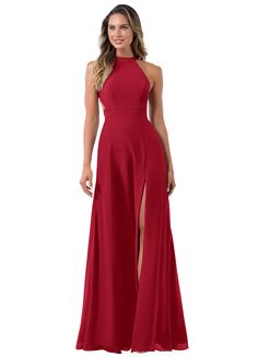 Scarlet Azazie Clarice Bridesmaid Dresses | Azazie Black Order, Floor Length Chiffon Bridesmaid Dresses, Chiffon Bridesmaid Dresses, Azazie Bridesmaid Dresses, Black Bridesmaid Dresses, Chiffon Bridesmaid Dress, Chiffon Bridesmaid, Formal Outfit, Halter Neckline