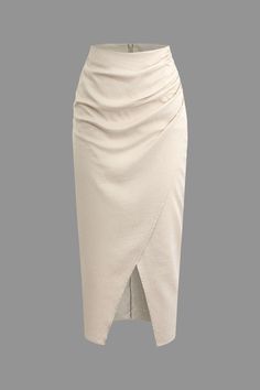 Details Occasion Vacation Category Bottoms Composition 100% Polyester Sheer Not Sheer Size & Fit Measured in size S Waist:28.3" Skirt Length:36.2" Hip:37.0" Fit:Fitted Stretch:No Stretch Classic 90s Fashion, Split Maxi Skirt, Y2k Aesthetic Fashion, Fashion 90s, Media Screen, Skirt Y2k, Draped Skirt, Maxi Skirts, Swimsuit Cover Ups