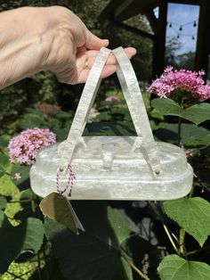 "Thank You If You Favored One of My Items! You Will Receive 10% Off an Item of Your Choice, Unless It Is On Sale, Code17. Thank You. RARE LUCITE Handbags/Lucite Purses/Llewellyn Originals/50's Vintage Handbag/Vintage Handbags/50's Handbags/Near MINT Condition Circa 50's Llewellyn Lucite Handbag This is a Lovely Circa 50's Llewellyn Lucite Handbag.  It is done in a Beautiful Creamy Ivory Lucite.  There are Two Handles.  The Lid is a Oval Shape.  The Handbag has a Three-Tiered Affect with the Lid. Vintage Rectangular Party Bag, Vintage White Rectangular Bag, Vintage White Top Handle Shoulder Bag, White Vintage Rectangular Bag, White Rectangular Vintage Bag, Mid-century Rectangular Party Bags, Vintage Rectangular Box Bag For Party, Vintage Handheld Box Bag With Detachable Strap, Vintage Rectangular Bags For Vintage Events