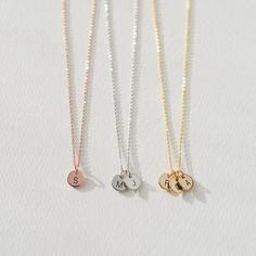 Custom Initial Disc Necklace/ Engraved Letter Necklace Rose - Etsy Minimalist Rose Gold Jewelry With Initials, Minimalist Round Disc Initial Necklace For Gift, Minimalist Round Disc Initial Necklace As Gift, Minimalist Wedding Initial Necklace With Delicate Chain, Minimalist Initial Round Disc Necklace, Minimalist Initial Necklace For Wedding, Minimalist Name Necklace With Round Pendant And Delicate Chain, Minimalist Adjustable Initial Necklace As A Personalized Gift, Minimalist Round Disc Initial Necklace