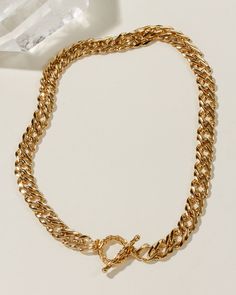 All the trend setters want to know--where did you find your shining star? Crafted to perfection, this luxurious golden piece is sure to flatter all skin tones. This toggle chain can easily transition from one style to next. With its simple toggle closure located in front or back, this versatile necklace will make every outing unforgettable. Gold-tone Toggle Chain Link Necklace With Lobster Clasp, Trendy Link Toggle Necklace With Adjustable Chain, Trendy Toggle Link Necklace With Adjustable Chain, Gold Plated Toggle Necklace With Adjustable Chain, Metal Toggle Necklace With Chain Link Design, Gold Chic Toggle Link Necklace, Gold Link Toggle Necklace Chic Style, Chic Gold Toggle Link Necklace, Chic Gold Link Toggle Necklace