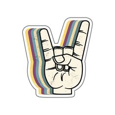 a peace sign with the letter v in it's middle hand and fingers up