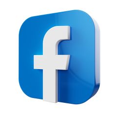 a blue and white facebook logo with the letter f in it's middle corner