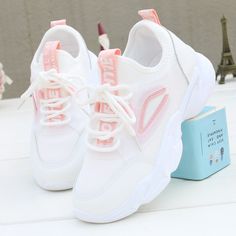 Pphmm Female Autumn New Mesh Breathable Casual Sports Shoes White Korean Student Women Lolita Sneakers Anime Kawaii Cute Casual