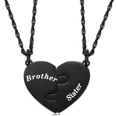 PRICES MAY VARY. Best Birthday Gifts for Brother from Thoughtful Sister - The love between a brother and his little sister is unique. Celebrate that unbreakable bond with one of this birthday gift ideas for brother from sister, which spells out to him exactly how important he is in your life Perfect courage and inspirational gift necklaces to you sister for birthday, graduation, Christmas Day, Anniversary Day, Thanksgiving Day, Valentine's Day. Perfect sister gift from brother Brother & Sister G Which Spells, Mother Son Gift, Father Daughter Gifts, Boy Graduation, Heart Pendent, Niece Gifts, Gifts For Aunt, Mother And Son, Birthday Jewelry