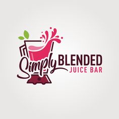 Parlour Logo Design, Juice Bar Logo, New Business Names, Juice Ad, Spa Bar, Smoothie Bar, Bar Logo, Shop Logo Design