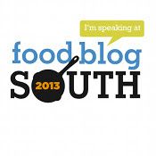 i'm speaking at foodblog south 2013, and the logo for this year's event