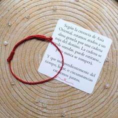 "♡This listing is for one braided adjustable bracelet OR 2 bracelets on one card in the color Red, made in the style and size of your choice, and with a Simple Red String of Fate Card in Spanish as shown♡ This would make a perfect gift for any couples, partner, best friends, or kids. Get it by itself to give or get 2...one for you and one for that special someone :) *Card: \"Según la creencia de Asia Oriental, estamos atados a un alma gemela por una cadena roja del destino. La cadena se puede en Spiritual Waxed Cord Bracelets As Gift, Spiritual Waxed Cord Bracelets For Gift, Handmade Minimalist Braided Bracelet For Friendship, Handmade Minimalist Braided Friendship Bracelet, Spiritual Friendship Bracelets As Gift, Spiritual Waxed Cord Friendship Bracelet As Gift, Minimalist Braided Bracelet For Gift, Minimalist Braided Bracelet Gift, Minimalist Resizable Braided Bracelets For Friendship