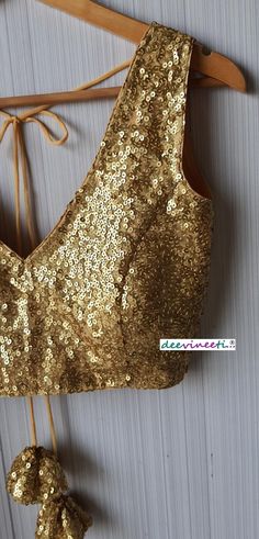 Made To Order Indian Gold Sequins Saree Blouse Lehenga Blouse | Etsy Sequins Blouse With Lehnga, Gold Lehenga Blouse, Gold Color Blouse Designs, Gold Blouse Designs Indian, Golden Blouse Designs Pattern Style, Sequins Blouse Designs, Gold Blouse Designs Latest, Golden Sequin Blouse, Sequin Blouse Saree