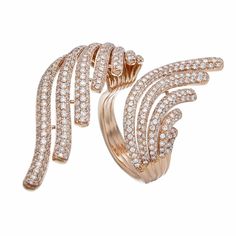 REF. SWAN404ANOR    Description Inspired by the graceful curves of a swan. Just like a swan, this collection embodies absolute elegance. Details Swan ring in 18K rose gold Diamond weight: 1.86 ct VS+ G+ Dimensions: wings’ total length 55 mm, shank 5 mm Available in yellow, white and rose gold Terms of sale A confirmation email will be sent to you as soon as we process your order. Orders are shipped within 2 business days from the Order Confirmation. For orders to be delivered within the EU, delivery is expected between 4 to 7 business days from the shipping date. For orders to be delivered outside the EU, delivery is expected between 6 to 12 business days from the shipping date. If a more accurate estimate is required for a particular delivery address, kindly contact our e-commerce team. F Elegant Rose Gold Butterfly Open Ring, Rose Gold Moon-shaped Diamond Jewelry, Butterfly-shaped Rose Gold Diamond Jewelry, Swan Ring, 15 Rings, Swan Necklace, Order Confirmation, Rose Gold Diamonds, 18k Rose Gold