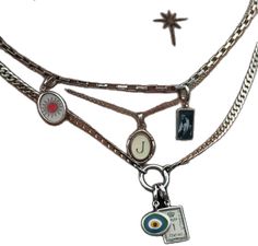 Protective Charms, Sun Charm, Simple Organic, Necklace And Bracelet, Evil Eye Charm, Evil Eye, Rhodium Plated, Silver Color, Charm Necklace