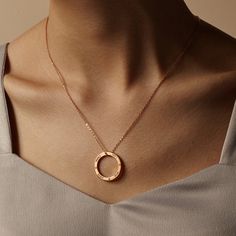 Minimalist Engraved Jewelry For Birthday Gift, Everyday Rose Gold Circle Necklace, Spiritual Pendant Necklace For Anniversary Gift, Rose Gold Pendant Necklace For Birthday Gift, Rose Gold Pendant Necklace As Birthday Gift, Rose Gold Pendant Necklace For Birthday, Minimalist Round Pendant Jewelry For Mother's Day, Everyday Rose Gold Necklace, Spiritual Round Pendant Necklace For Anniversary