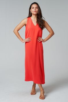 Our best-selling maxi dress is a summer staple. From weekend brunch to beach weddings, you'll wear this flowing style everywhere this season. ✓ All-Day Comfort ✓ Travel Friendly ✓ Day to Night ✓ Machine Washable DETAILS V neck Side slits FIT Regular fit True to size Model is 5'8" and wears size S MEASUREMENTS Length: 52" from shoulder (size S) FABRIC + CARE 100% polyester airflow Cold water wash on delicate. Line dry. Breezy V-neck Maxi Dress For Beach Season, Chic V-neck Beach Maxi Dress, Flowy V-neck Breezy Maxi Dress, V-neck Maxi Dress For Beach Cover-up In Summer, Breezy V-neck Maxi Dress For Brunch, Brunch Sundress V-neck Maxi Dress, Breezy V-neck Beach Dress For Daywear, V-neck Maxi Sundress For Day Out, Floor-length Dress For Brunch During Beach Season