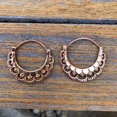 Rose gold plated on copper hoops earrings Approximate dimensions ; 1.25 inches