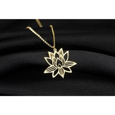 Elevate your ensemble with the ethereal charm of the Lotus Flower Necklace from Sussex Home. This exquisite piece symbolizes purity and is meticulously handcrafted in sterling silver, then adorned with a lustrous gold plating, making it a standout accessory for any occasion.

- Material: Sterling Silver, Gold Plated
- Color: Gold
- Gender: Female
- Age Group: Adult

Ideal for bridesmaids, friends, or as a cherished gift to yourself, this necklace promises to add a touch of elegance and meaning t Gold Plated Flower Jewelry In Gold Color, Gold Sterling Silver Flower Necklace As Gift For Her, Gold Plated Flower Shaped Jewelry In Gold, Gold Engraved Flower Jewelry, Engraved Gold Flower Jewelry, Gold-plated Flower Necklace As A Gift, Gold Sterling Silver Flower Necklace Gift For Her, Delicate Gold Flower Necklace As A Gift For Her, 14k Gold Silver Necklace With Flower Charm