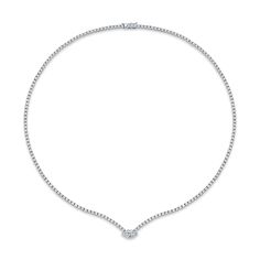 Indulge in opulence with our diamond necklace featuring a stunning marquise center stone on a line of dazzling round diamonds. Handcrafted with precision and adorned with luxurious details, it's a true symbol of luxury and glamour. Round Diamonds, Diamond Necklace, A Line, Diamonds, White Gold, Stone