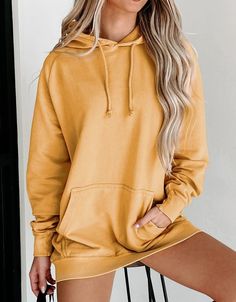 "📣STOREWIDE SALE: Up to 47% off, automatically applied at checkout. ✦ Enjoy 50% off when you spend $150. Promo code: LUCKY ✦ Vintage Yellow Hoodie ✦ This sweatshirt hoodie with raglan sleeves is mineral washed to look and feel just like your favorite vintage sweatshirt. Made from 100% ringspun cotton, the fabric is substantial but washed down and exceptionally soft. Broken in for a lifetime of comfort. - Color: Vintage Mustard. - 100% ring-spun cotton. - Ribbed sleeves and cuffs. - Twill neck t Casual Hooded Hoodie In Solid Color, Casual Solid Color Hooded Hoodie, Comfortable Sweatshirt With Adjustable Hood, Casual Solid Hooded Hoodie, Cotton Solid Color Long Sleeve Hoodie, Long Sleeve Solid Color Cotton Hoodie, Comfortable Soft-washed Long Sleeve Hoodie, Comfortable Long Sleeve Soft-washed Hoodie, Solid Color Oversized Hooded Hoodie