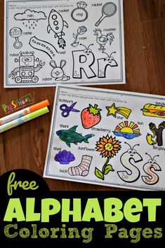 the free alphabet coloring pages are perfect for kids to color and practice their handwriting skills