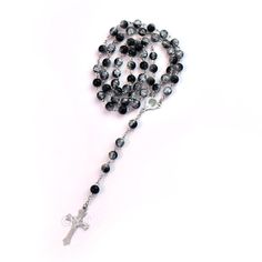 This price is for a necklace only, others are not included.   	 		 			Size 			Free Size 		 		 			Tile Length 			50 		 		 			Circumference 			80 		 		 			Cross Length 			4 		 		 			Cross Width 			2.5 Black Gothic Jewelry With 8mm Beads, Black Spiritual Jewelry With Faceted Beads, Black Beaded Chain Beads As Gift, Black Beaded Chain As A Gift, Black Beaded Chain For Gift, Black Cross Jewelry With 8mm Beads, Black Faceted Beads For Gifts, Black Necklace With 8mm Beads As Gift, Black 108 Beads Jewelry Gift