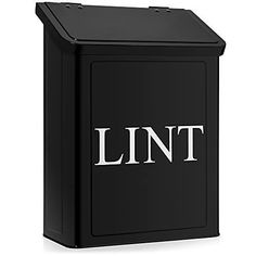 a black box with the word lint on it