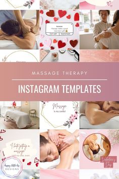 Promote your Massage Therapy business on Instagram with these pre-designed Instagram Posts. Boost engagement and create a beautiful feed! If you've run out of ideas of what to post these are for you. You can download the files and get posting in just a few minutes. Halifax Canada, Business On Instagram, Instagram Templates