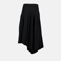 Jupe plissée Off-White pour femme. Evening Pleated Asymmetrical Draped Skirt, Black Pleated Asymmetrical Evening Skirt, Asymmetrical Pleated Draped Skirt For Evening, Chic Asymmetrical Pleated Maxi Skirt, Fitted Pleated Skirt With Asymmetrical Hem, Flowy Asymmetrical Draped Skirt With Pleats, Asymmetrical Lined Skirt For Evening, Asymmetrical Flowy Draped Pleated Skirt, Asymmetrical Lined Evening Skirt