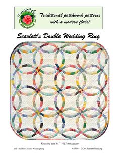 a quilted table topper with the words santa's double wedding ring on it