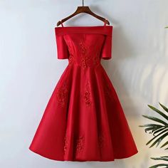 Off shoulder party dress, red homecoming dressMaterial:satinColor:as picture or custom color(Please check the color card and note number)Neckline:off shoulderBack details:bandageDress type:A-lineStyle:short&ltp&gtFeatures:lace</p>&ltbr/>&ltp&gt1, If the color is customized, please note the color & card number.</p>&ltbr/>&ltp&gt2,You can choose standard size or custom size . If dress is custom made, we need to size as following:</p>&ltbr/>&ltp>*Bust__________inch/cm</p>&ltbr/>&ltp>*Waist ________ Off Shoulder Party Dress, Red Homecoming Dress, Party Dress Red, Short Graduation Dresses, Red Homecoming Dresses, Graduation Dresses, Red Shorts, Homecoming Dress, Custom Dresses