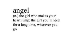 an image with the words angel in black and white, on it's left side