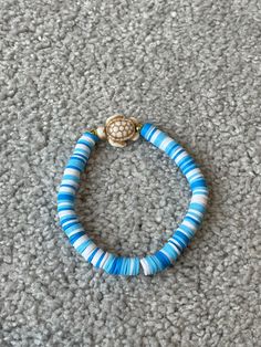 "New \"Ocean turtle!\" bracelet, this is perfect as we start to get into the sunny weather ☀️🌊 also a perfect gift for a friend or loved one, or even a little treat for yourself! <3 This is a preppy clay bead bracelet with blue and white clay beads with a turtle charm, good for adults and children alike. Good for: Mother's Day  Bracelet Birthday Bracelet For Teenager  Bracelet For Children  Mom Bracelet Friendship Bracelet Handmade with love. ❤️" Hawaii Clay Bead Bracelets, Adjustable Blue Beaded Bracelets For Beach, Adjustable Blue Jewelry For Vacation, Blue Beachy Jewelry For Vacation, Blue Friendship Bracelets With Colorful Beads For Vacation, Blue Stretch Bracelet With Colorful Beads For Vacation, Adjustable Blue Friendship Bracelets For Vacation, Adjustable Blue Beachy Jewelry, Blue Adjustable Beachy Jewelry