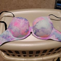 The Tag Is Cut Off But I Can Guarantee The Size Is 32d. I Bought It From The Store Myself. If You Check Out My Other Listings You'll See All My Other Listed Bras Are Also 32d (Not Including Sports Bras). This Bra Has A Beautiful Pastel Marble Coloring With Black Accents. There Is No Wear Visible On The Inside Of The Cups And It Looks Brand New When Worn. Dark Skin Boys, 32d Bra, Vs Bras, Victoria Secret Pink Bags, Black Accents, Sports Bras, Girly Girl, Vs Pink, Pink Bag