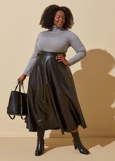 Chic Maxi Skirt For Workwear In Fall, Fall Wide Leg Maxi Skirt For Work, Flowy Maxi Skirt For Fall Workwear, Trendy Full-length Skirt For Fall, Trendy Full Length Skirt For Fall, Fall Maxi Skirt For Workwear, Fall Workwear Full Length Maxi Skirt, Fall Workwear Full-length Maxi Skirt, Chic Relaxed Maxi Skirt For Fall