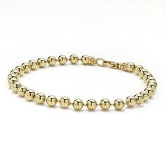 18K gold ball chain bracelet finished on a signature lobster clasp.