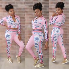 Fit: True To Size Description: 2 Piece Pink Tracksuit Stretch: Stretchy Model Size: Model Is 5'5 And Wearing A Size Medium ** All Items Are Brand New, High Quality Items With Tags Attatched ** Tags- Boohoo : Missguided : Prettylittlething : House Of Cb : Free People : Hot Miami Styles : Kate Spade : Forever 21 : Fashion Nova : Zara : Naked Wardrobe : Nike : Asos : Ohpolly : Dash Boutique : Purse : Topshop : Heels : Jewelry : Louis Vuitton : Gucci : Fendi : Louboutin : Chanel : Burch White Casual Floral Print Sets, White Floral Print Casual Sets, Casual White Floral Print Sets, White Floral Print Sets For Spring, Spring White Floral Print Sets, Spring Season White Floral Print Sets, Spring Printed Fitted Sets, Spring Fitted Printed Sets, White Matching Set For Spring