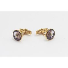 This is part of Chairish’s Fine Jewelry assortment.  Antique arts and crafts faceted amethyst round 14k yellow gold cufflinks that have a later add "t bar" back to make them easier to put them on. Bar Back, Gold Cufflinks, Antique Art, Cufflinks, Amethyst, Fine Jewelry, Arts And Crafts, Yellow Gold, Bar