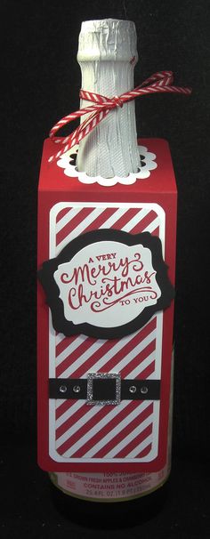 a red and white carton with a christmas message on the top that says merry christmas to you