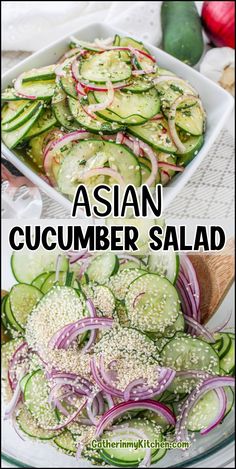 Savor the essence of Asian cuisine with this simple Cucumber Asian Salad Sesame Oil recipe. The cucumbers are dressed lightly with rice vinegar and sesame oil, creating a refreshing dish that's as easy to make as it is delicious. Perfect for a quick, health-conscious meal.