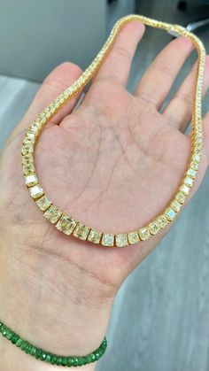 Yellow Centerpiece, Yellow Diamond Necklace, Canary Diamond, Diamond Tennis Necklace, Yellow Diamonds, Asscher Cut Diamond, Wrist Jewelry, Asscher Cut, Diamond Education