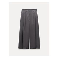 ZARA WOMAN COLLECTIONPants made of lyocell blend fabric. Mid waist and belt loops. Side pockets. Front pleat detail. Wide leg. Front zip and button closure. Trench Coat Dress, Linen Suits, Tshirt Skirt, Pleated Pants, Zara Woman, Knitwear Cardigan, Shirt Skirt, Blazer Dress, Zara Women