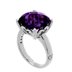 7 Carat Cushion Cut Amethyst Ring. Setting Is Sterling Silver And Has Hearts Throughout. A Beautiful Eye Catching Piece! Very Gently Used. Formal Cushion Cut Amethyst Jewelry, Luxury Cushion Cut Amethyst Ring For Gift, Fine Jewelry Purple Cushion Cut Amethyst Ring, Cushion Cut Amethyst Fine Jewelry, Amethyst Rings For Gifts, Cushion Cut, Cushion Cut, Amethyst Ring, Beautiful Eyes, Womens Jewelry Rings