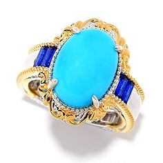 Gems en Vogue Choice of Shape Sleeping Beauty Turquoise & Gem Ring on sale at shophq.com - 206-974 Turquoise Gem, Gem Ring, Sleeping Beauty Turquoise, Aqua Marine, Jewelry Plate, Sleeping Beauty, On Sale, Gems, Vogue