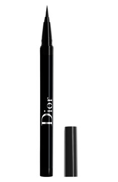 What it is: A Nordstrom-exclusive waterproof liquid eyeliner with an ultraflexible felt tip that draws a precise line for 24-hour eyeliner looks.What it does: This liquid liner features a hybrid tip that lets you adjust the thickness of your liner based on the pressure applied for natural to spectacular eye makeup looks. The star eyeliner from the Dior runway has been reinvented in a palette of intense shades featuring satin, matte and pearly finishes. How to use: Glide the eyeliner along the la French Eyeliner, Eyeliner Black, Eyeliner Product Aesthetic, Makeup Dior, Aesthetic Eyeliner Product, Eyeliner Png, Dior Eyeliner, I Liner, Makeup Png