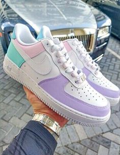 ad eBay - Nike Air Force 1 Custom Hand Painted White Shoes 'Pastel Easter Lilac Pink Blue' - Buy Now, click the link (eBay) Pastel Nike Lace-up Sneakers, Pastel Lace-up Sneakers For Streetwear, Casual Nike Air Force 1 Lace-up For Spring, Nike Air Force 1 Casual Lace-up Sneakers For Spring, Pastel Sneakers For Spring Streetwear, Casual Pastel Lace-up Sneakers, Multicolor Nike Air Force 1 Lace-up Casual Shoes, Pastel Sneakers With Branded Insole And Round Toe, Nike Pastel Lace-up Sneakers