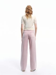 MO&Co. Women's Distressed Straight Leg Jeans Experience comfort and style with our jeans. Made from pink-washed denim, these jeans feature a relaxed straight fit and edgy hole details. Perfect for a casual yet fashionable look. Features : - Classic straight cut silhouette, midi waist- Zip fly, five-pocket design- Vintage hole detail Code: MBD1JENT05The back length of size M/27 is 108cmMATERIALS & CARE Material: 100% CottonPlease put it into a mesh bag to wash.REMINDER: All items are measured man Distressed Straight Leg Jeans, Fitted Cardigan, Beige Cardigan, Pink Jeans, Washed Denim, Mesh Bag, Design Vintage, Straight Cut, Pocket Design