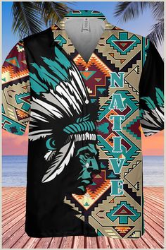 Elevate your wardrobe with the perfect blend of Native American heritage and island vibes. Our Native American Hawaiian Shirt features bold, authentic tribal patterns that showcase indigenous artistry in every stitch. Crafted with premium, breathable fabric, this shirt is ideal for casual days or beach outings, offering a unique, stylish take on traditional apparel. Whether you're looking for comfort, culture, or standout fashion, this shirt has it all. Explore timeless design and modern comfort Hawaiian Pattern, Bleach Color, Casual Date, Hawaiian Beaches, Native American Heritage, Aloha Shirt, Native American Culture, American Heritage, Beach Shirts