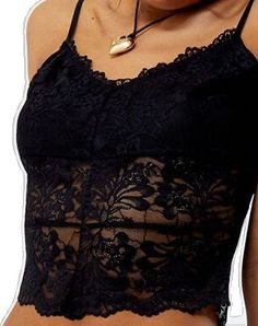 Elegant Black Lace Top With Built-in Bra, Delicate Lace Top With Spaghetti Straps For Night Out, Spaghetti Straps Lace Top For Night Out, Elegant Lace Top With Built-in Bra, Chic Delicate Lace Camisole Top, Lace Camisole With Lace Closure, Chic Fitted Camisole With Delicate Lace, Fitted Sheer Lace Cami Top, Fitted Sheer Lace Camisole Top