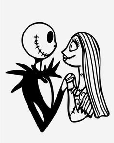 a cartoon drawing of a girl and a skeleton holding each other's hands with one hand