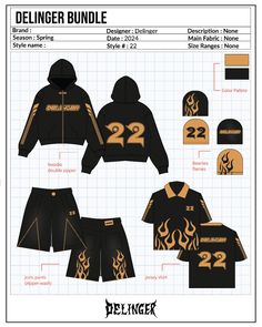 an image of a hoodie and sweatpants with the number 22 printed on it